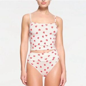 SKIMS Lana Del Rey Valentines Limited Edition Sleep Cami in Ruby & Marble Heart